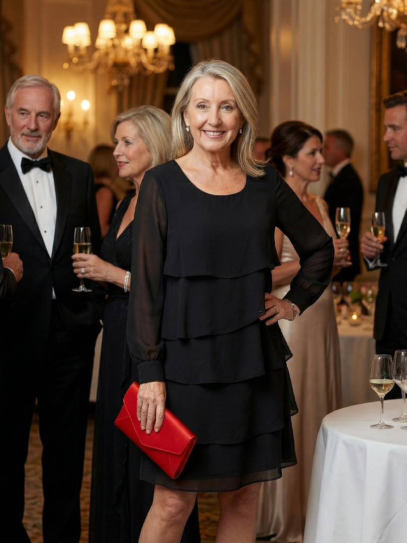 Kirax | Clean Layered Knee Length Dress