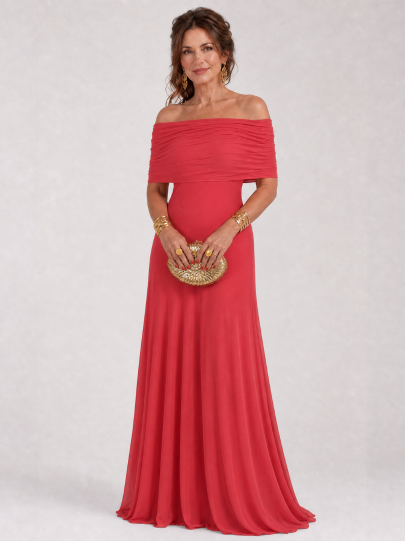 Opema | Smocked Bardot Maxi Dress