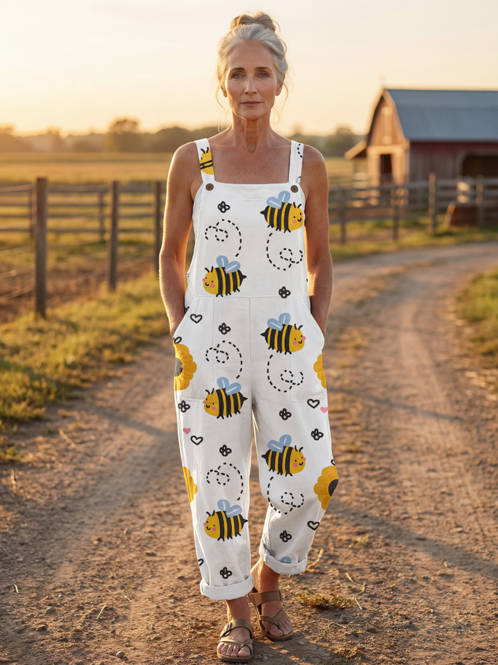 Moxie | Bee Flower Jumpsuit