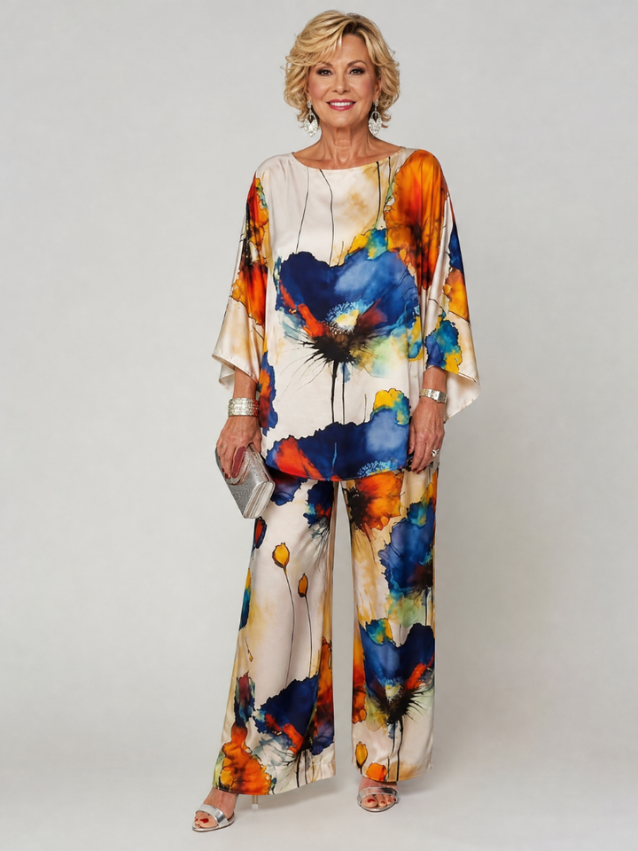 Zorielle | Floral Two Piece Pant Set