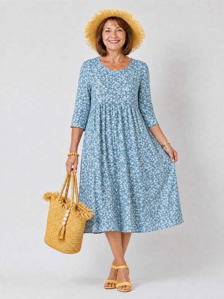 Brianna | Floral Pocket Midi Dress
