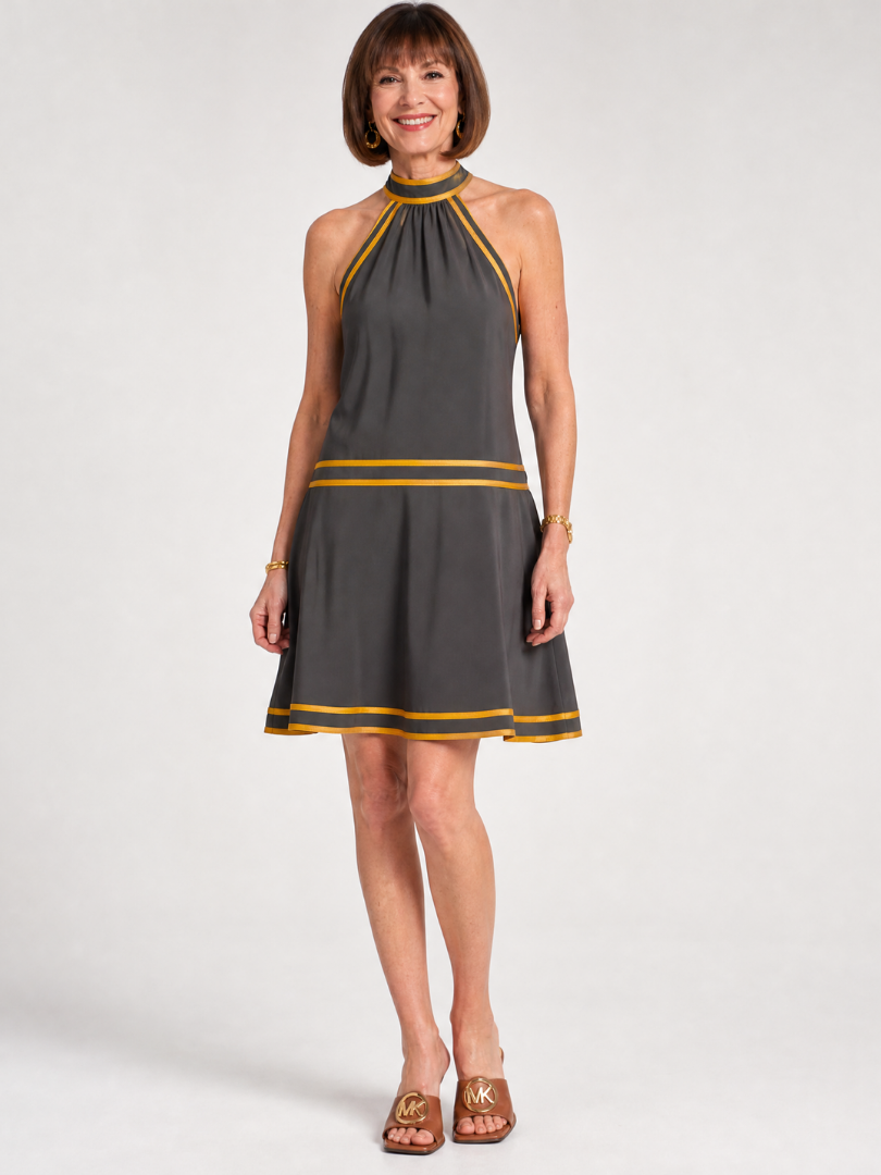 Zarella | Halter Neck A Line Mini Dress