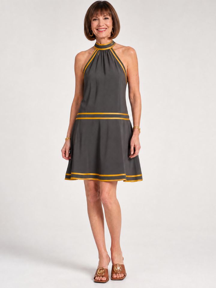 Zarella | Halter Neck A Line Mini Dress
