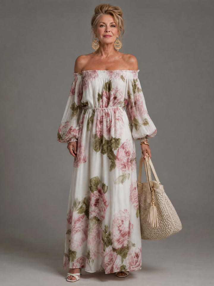 Euram | Off Shoulder Floral Maxi Dress