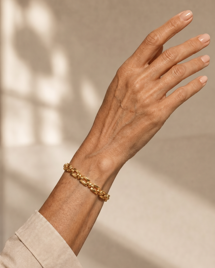Sapphira | Geometric Link Chain Bracelet