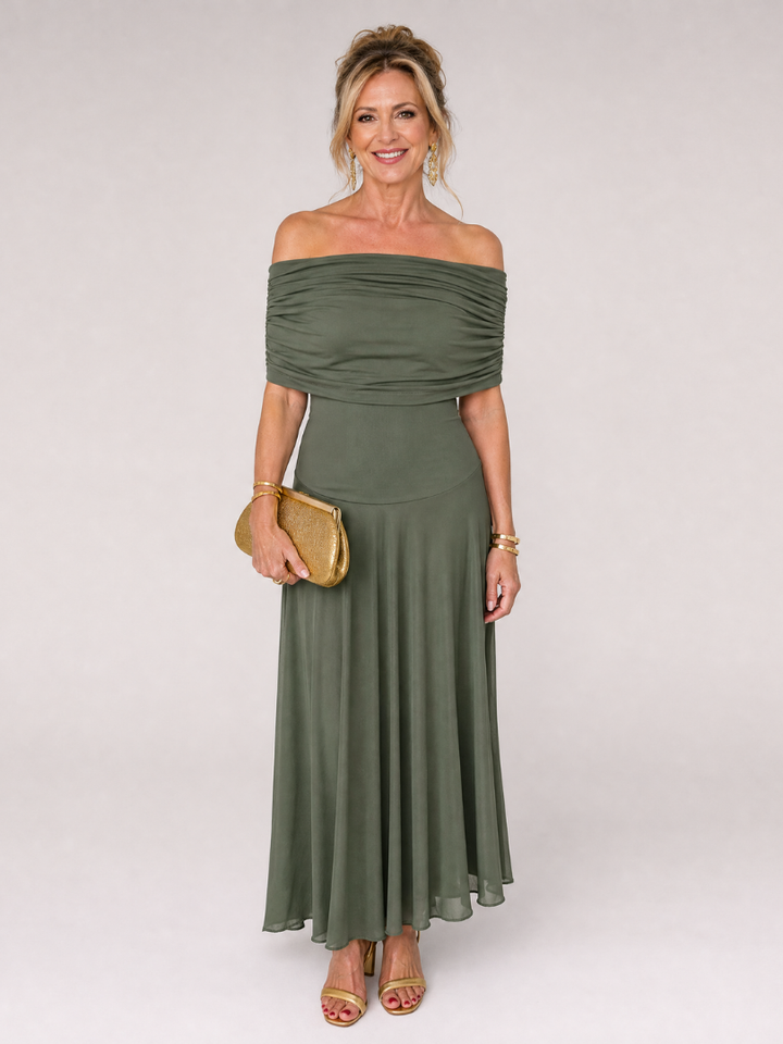 Auora | Smocked Off Shoulder Maxi Dress