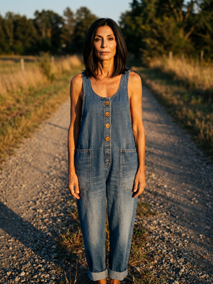 Zelie | Rooster Motif Jumpsuit