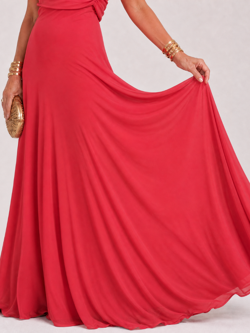 Opema | Smocked Bardot Maxi Dress