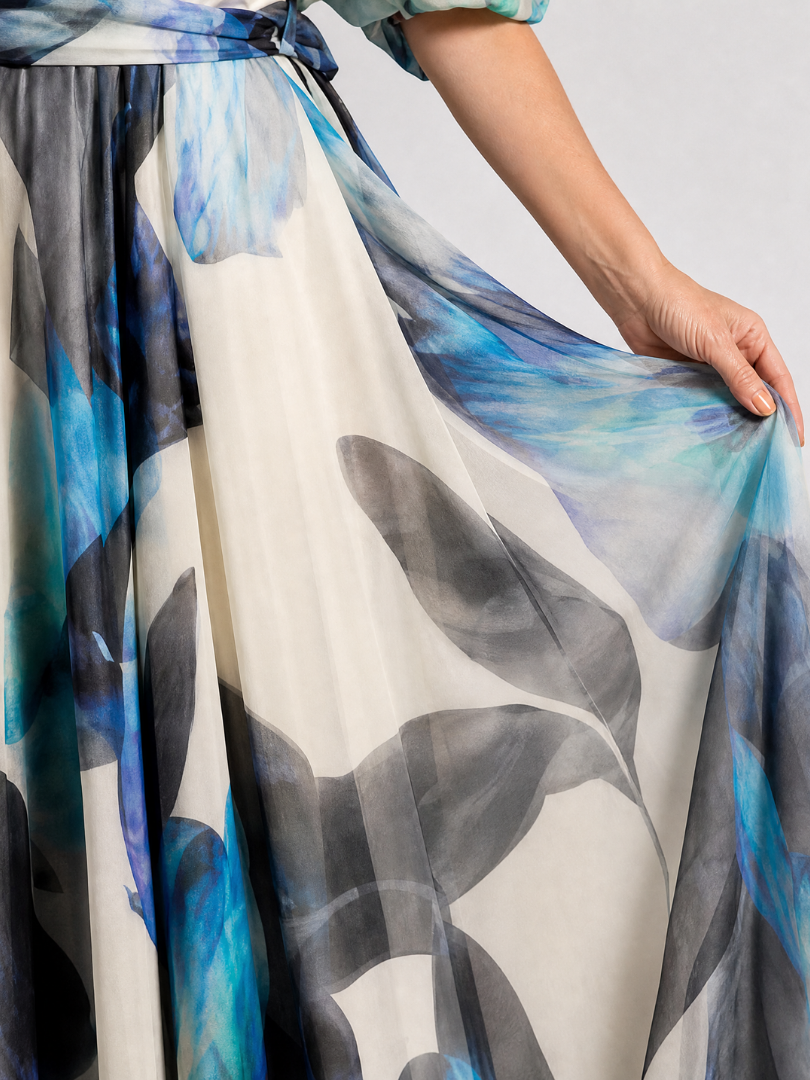 Lysanthe | Off Shoulder Floral Print Maxi Dress