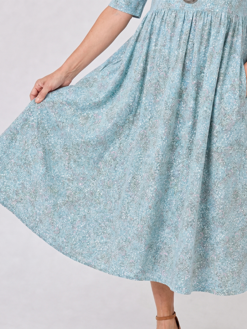 Linda | Printed Pocket Midi Dress