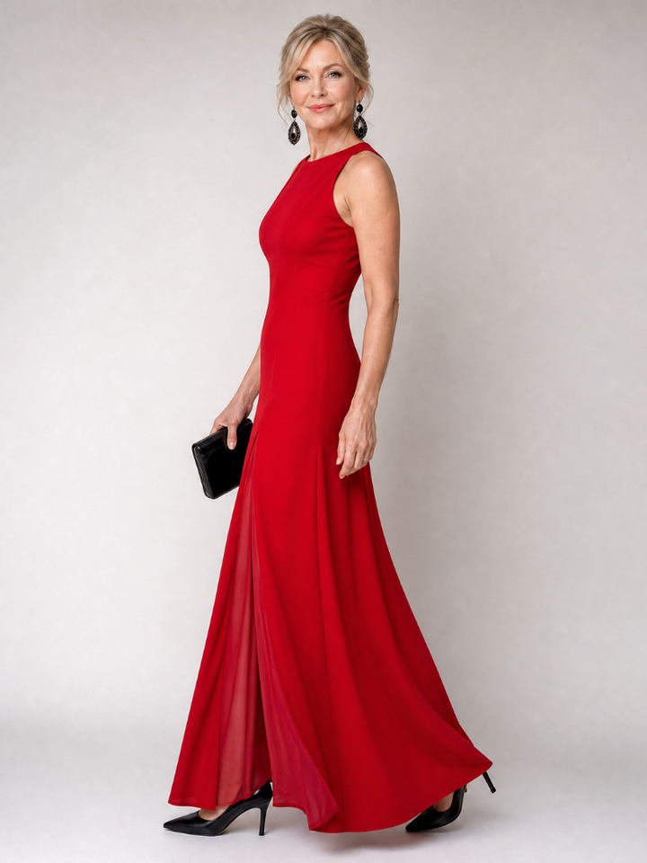 Vion | Sleeveless High Neck Maxi Dress
