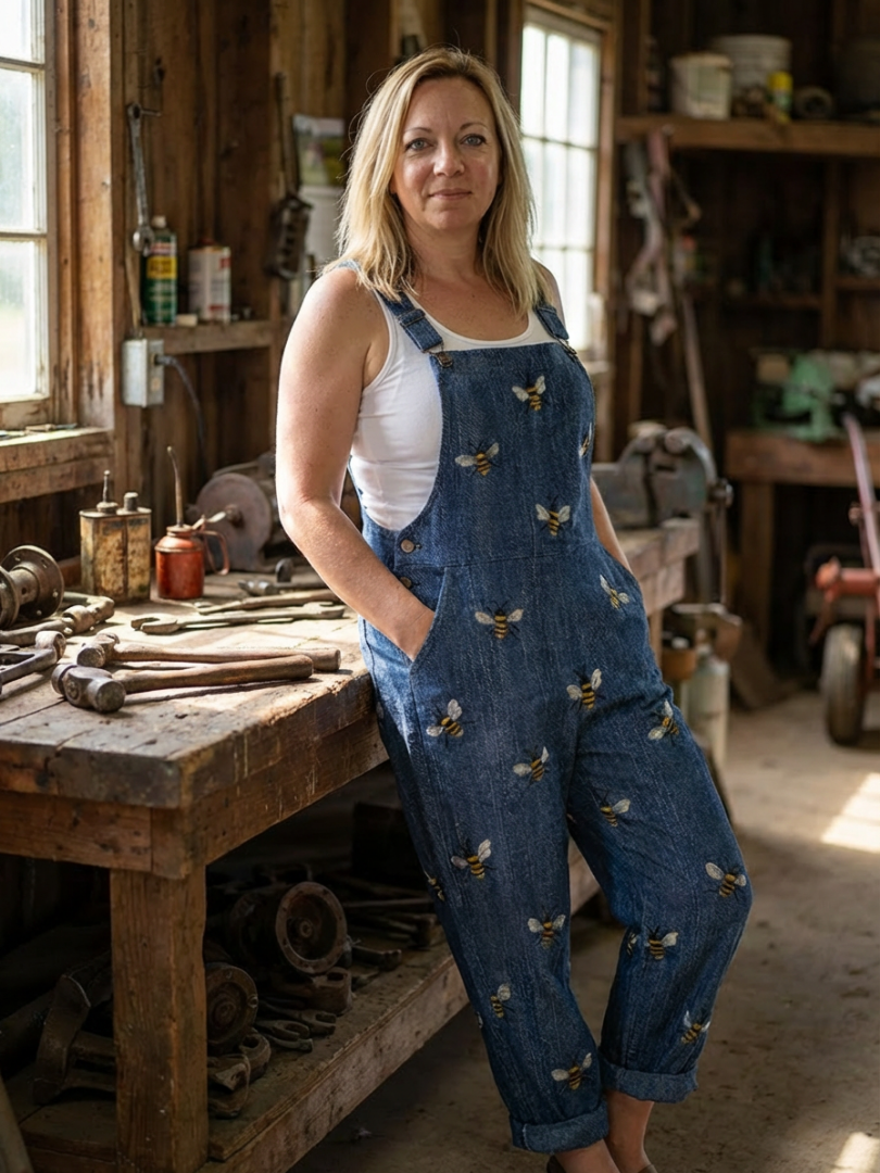 Rhea | Bee Strap Jumpsuit