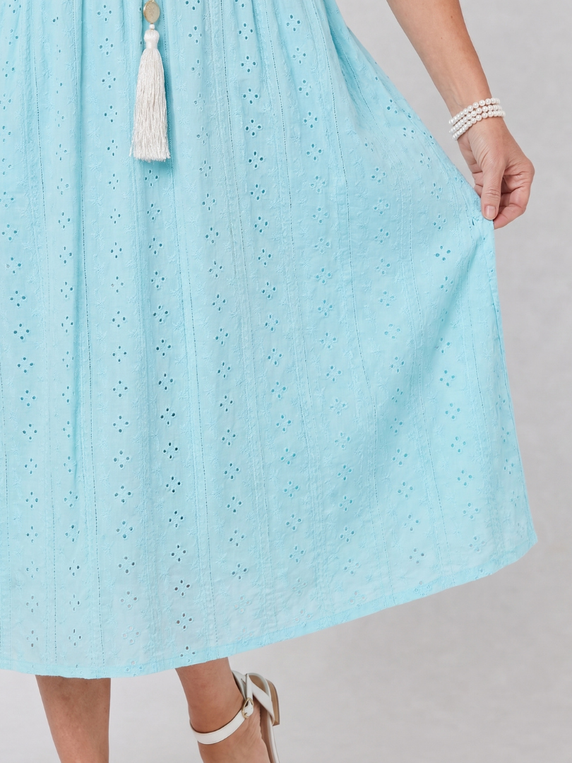 Julie | Eyelet Midi Dress