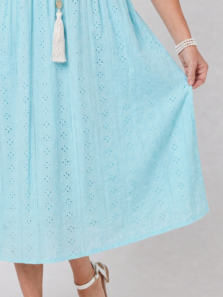 Julie | Eyelet Midi Dress