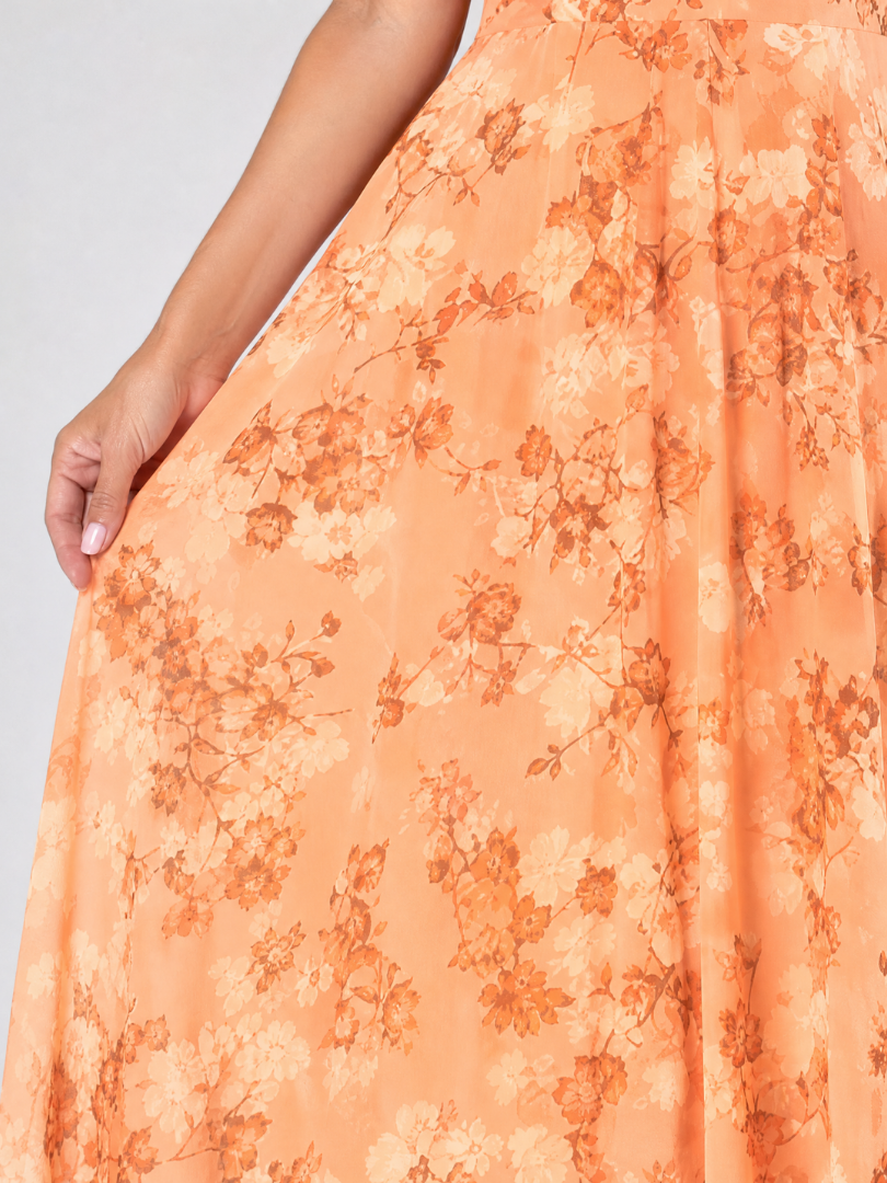 Holly | Floral Short Sleeve Midi Dress