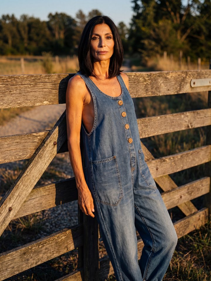 Zelie | Rooster Motif Jumpsuit