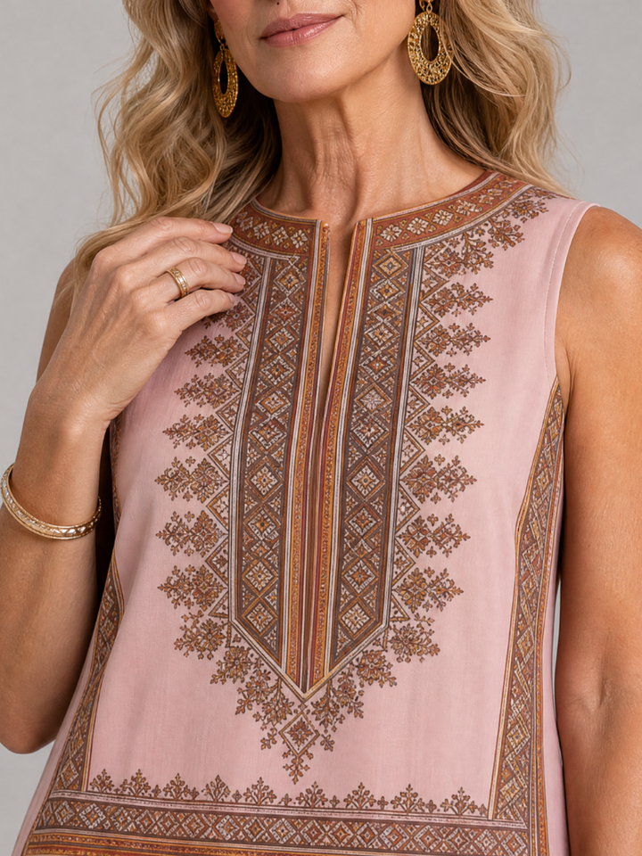 Paige | Printed Sleeveless Top And Wide Leg Pants Set