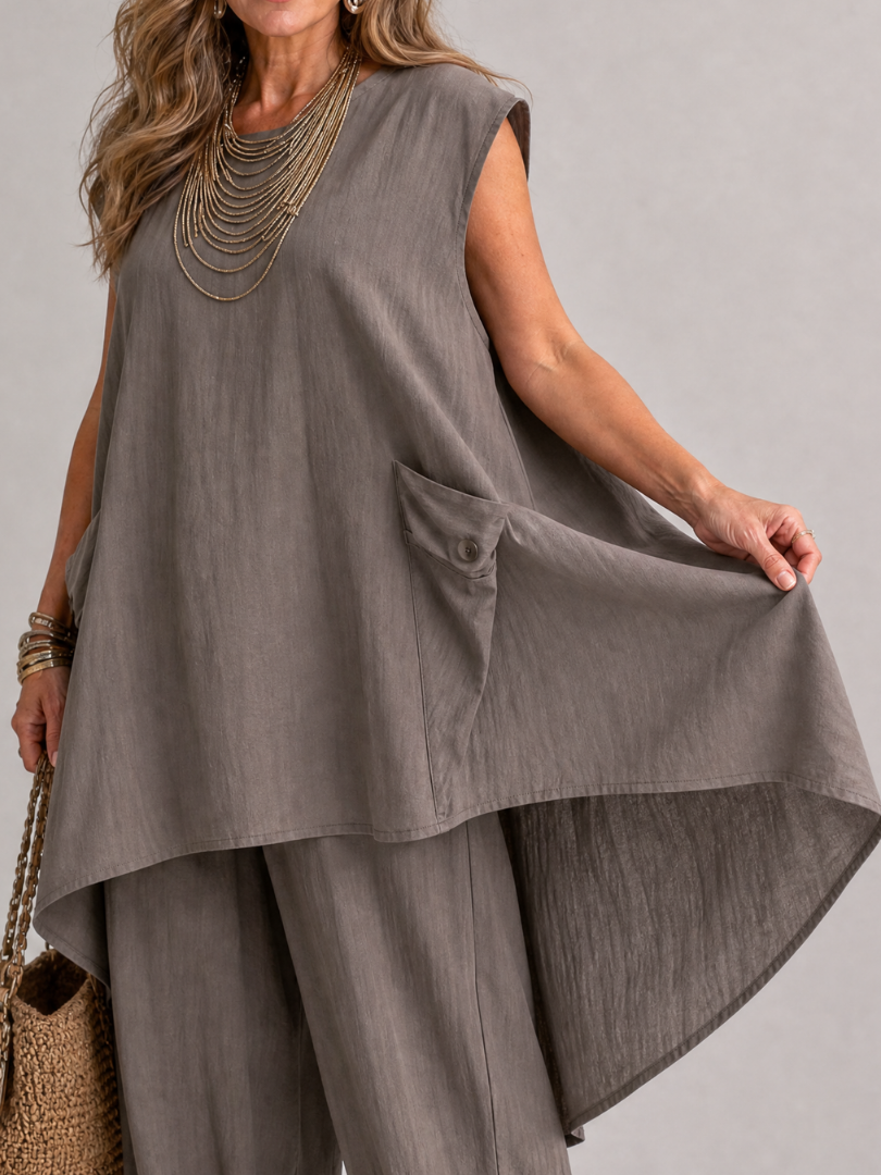 Morgan | Sleeveless Tunic And Pants Set