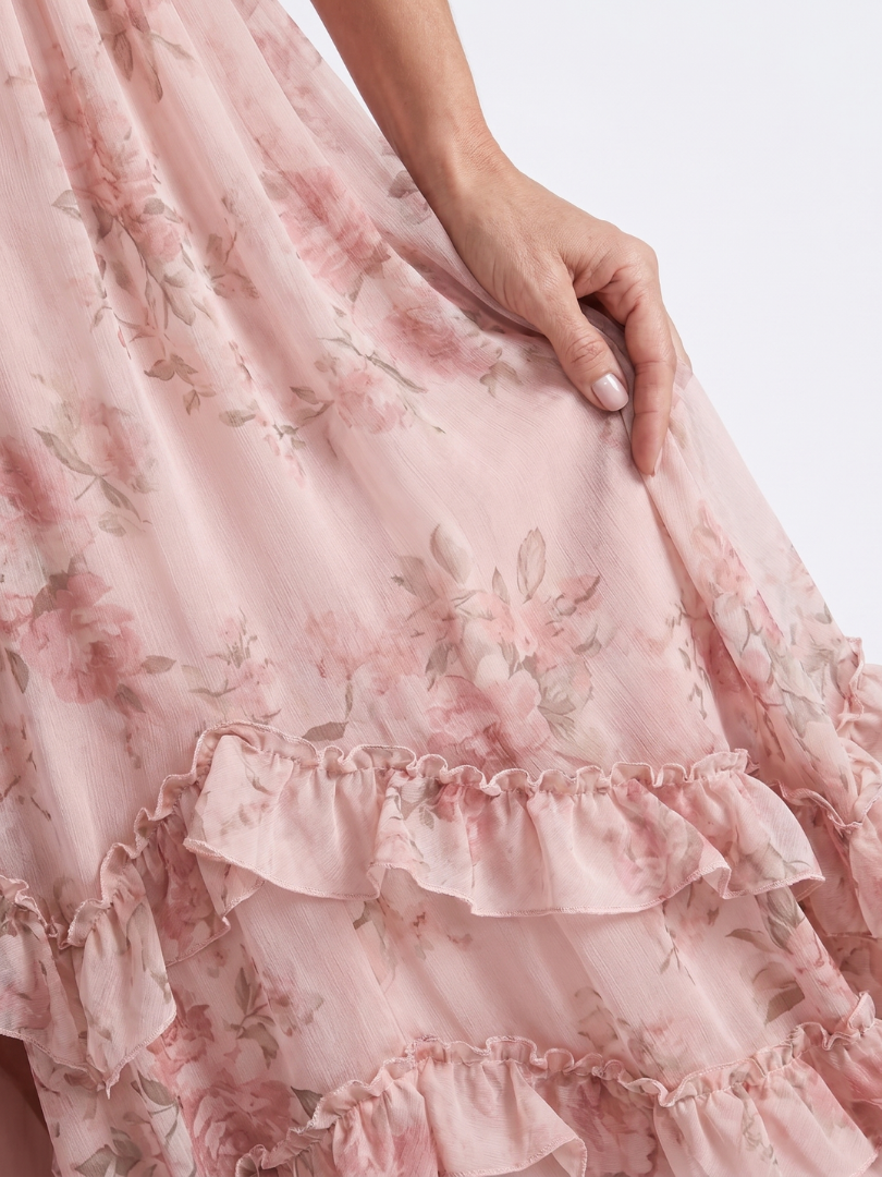 Burea | Floral Ruffle Hem Maxi Dress