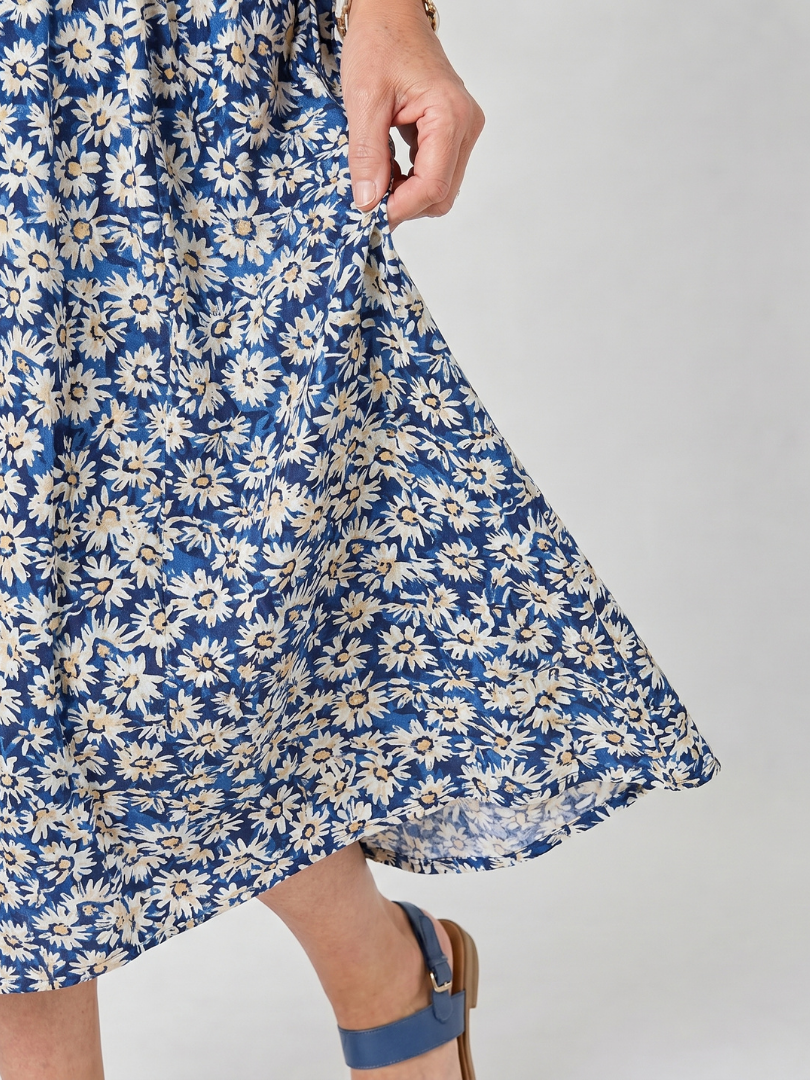 Betty | Floral Pocket Midi Dress