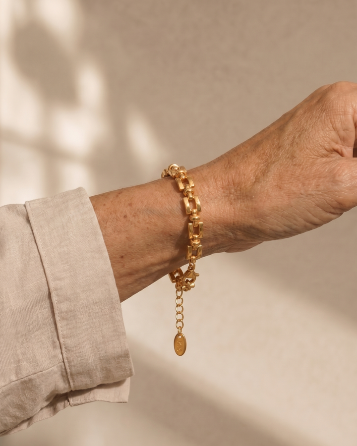Sapphira | Geometric Link Chain Bracelet