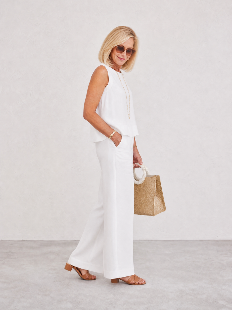 Bianca | Layered Tank Top And Wide Leg Pants Set