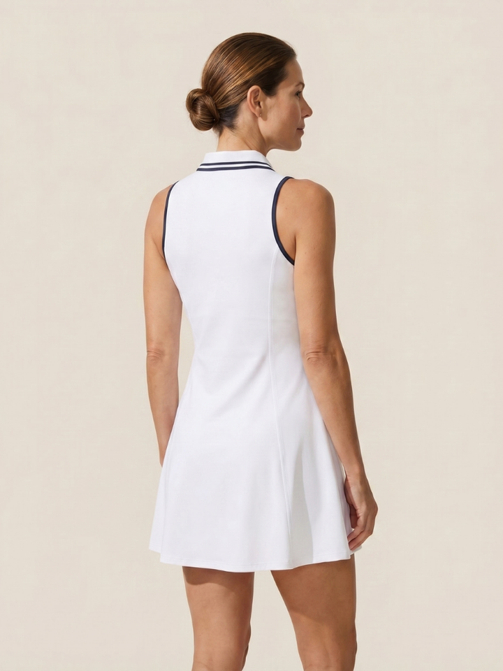 Anise | Sleeveless Zip Collar Tennis Dress