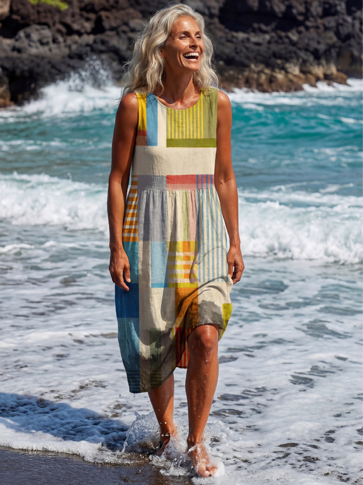 Esme | Painted Block Midi Dress