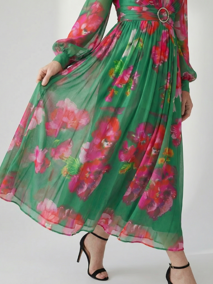 Valen | Soft Floral Midi Dress