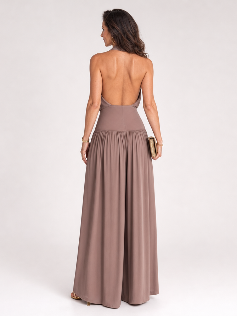 Harvey | Halter Top And Wide Leg Pants Set