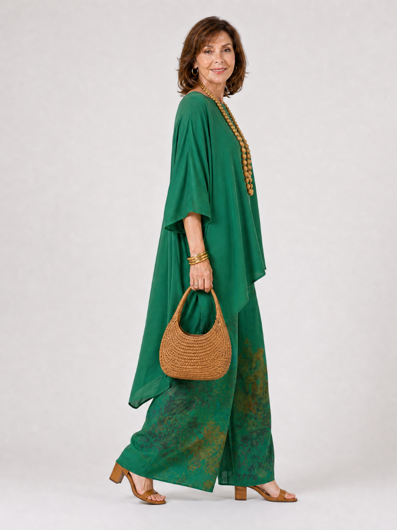 Talvienne | High Low Tunic And Wide Leg Pant Set