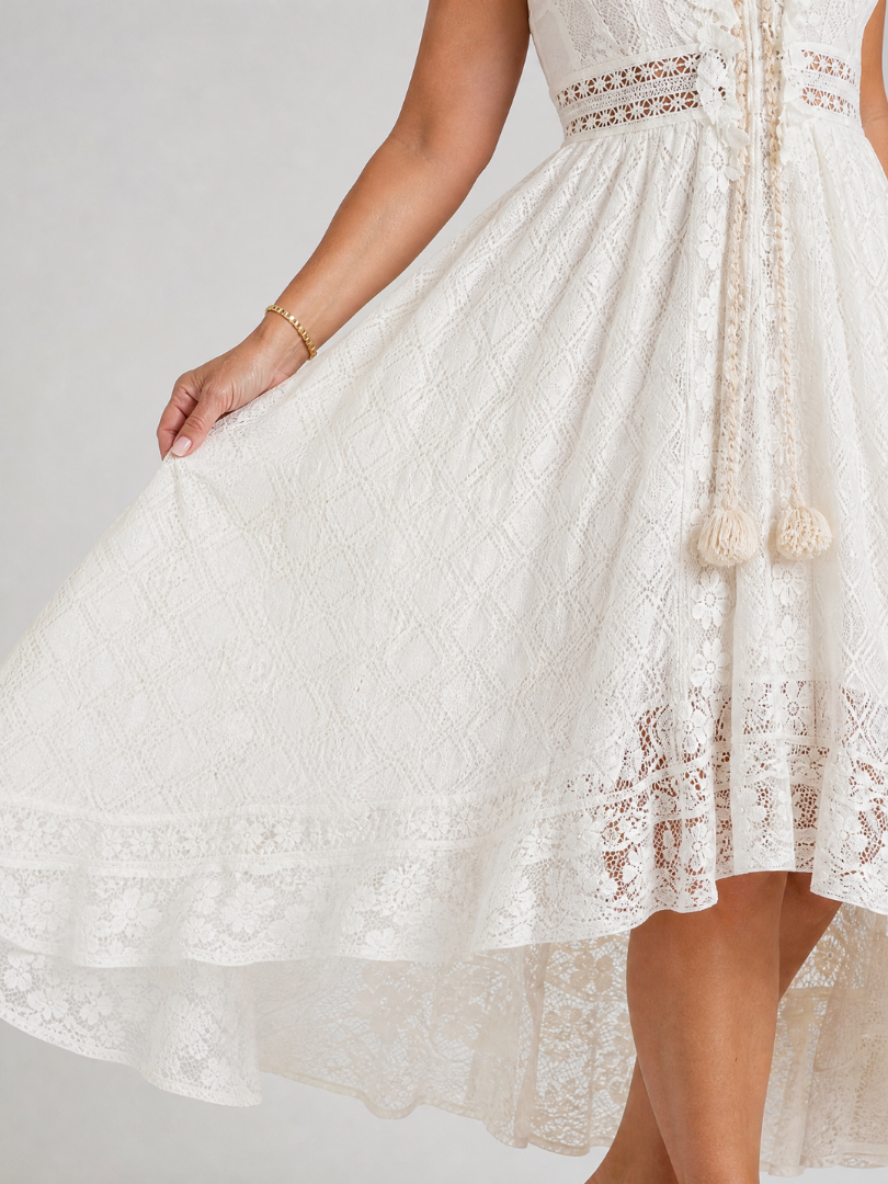 Blakely | Lace Sleeveless Midi Dress