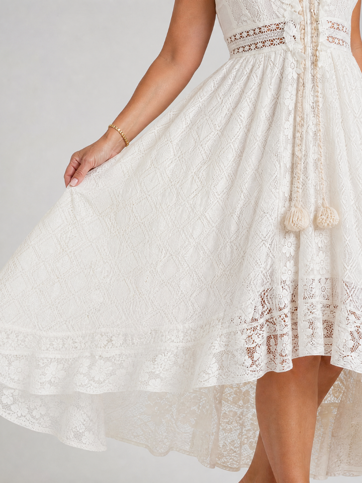 Blakely | Lace Sleeveless Midi Dress