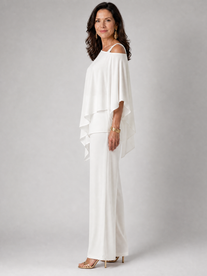 Aurelisse | Layered Asymmetrical Two Piece Pant Set