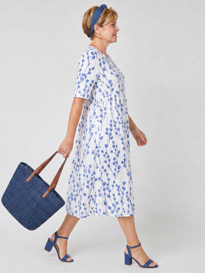 Sharon | Floral Pocket Midi Dress