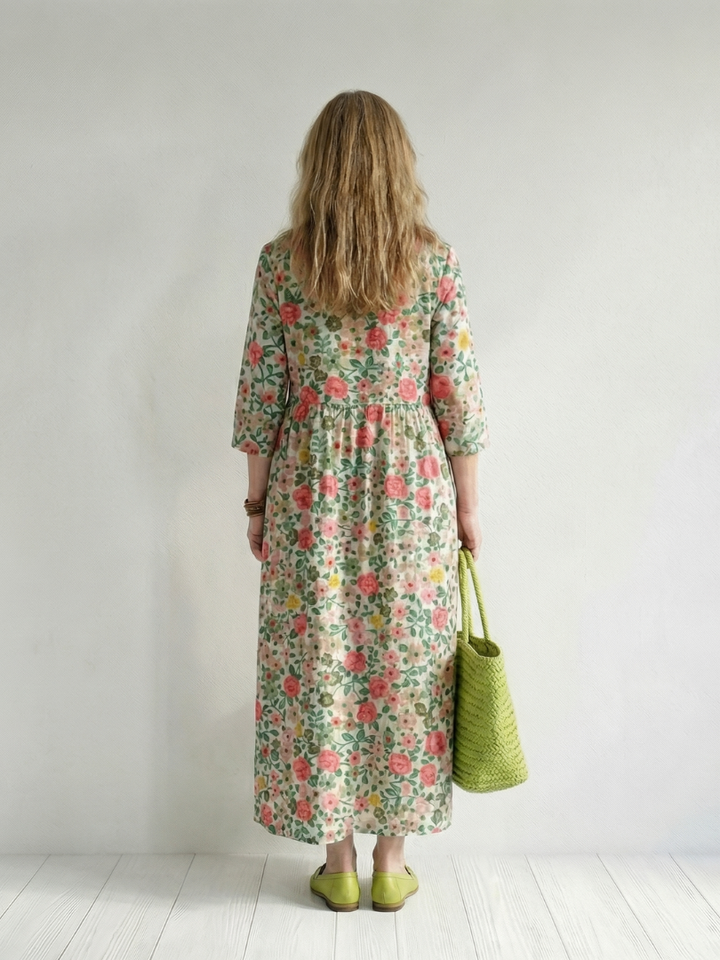Colin | Scatter Flower Midi Dress