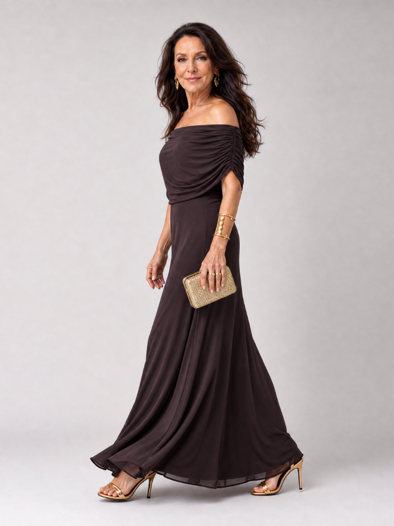 Thaya | Off Shoulder Tie Dye Maxi Dress