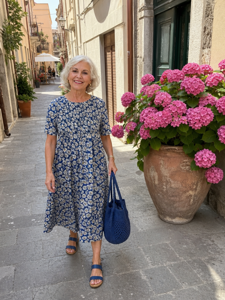 Betty | Floral Pocket Midi Dress