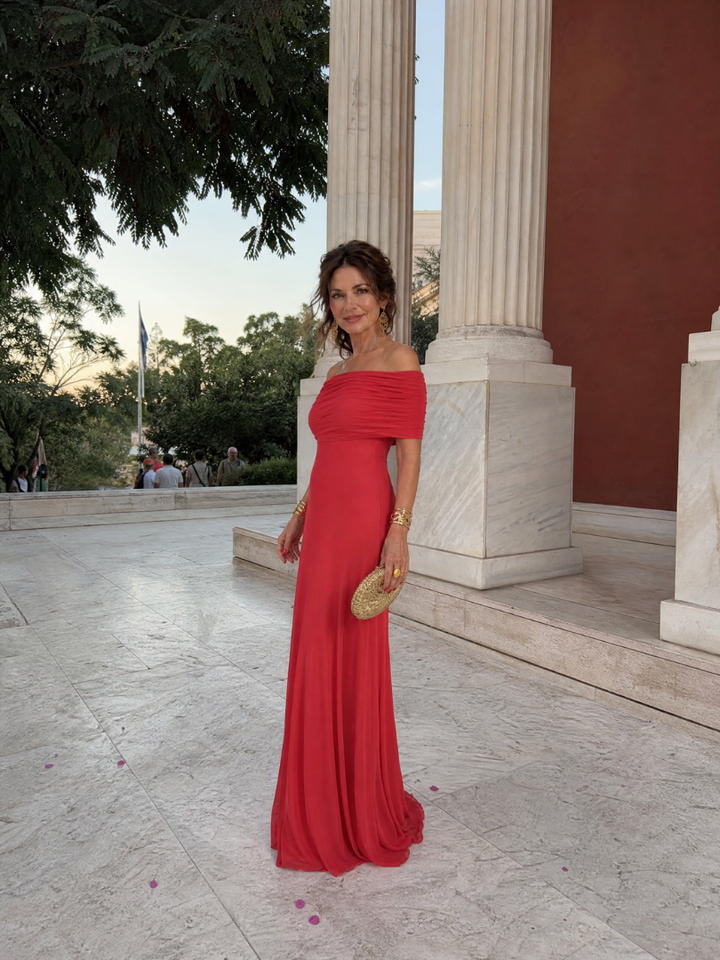 Opema | Smocked Bardot Maxi Dress