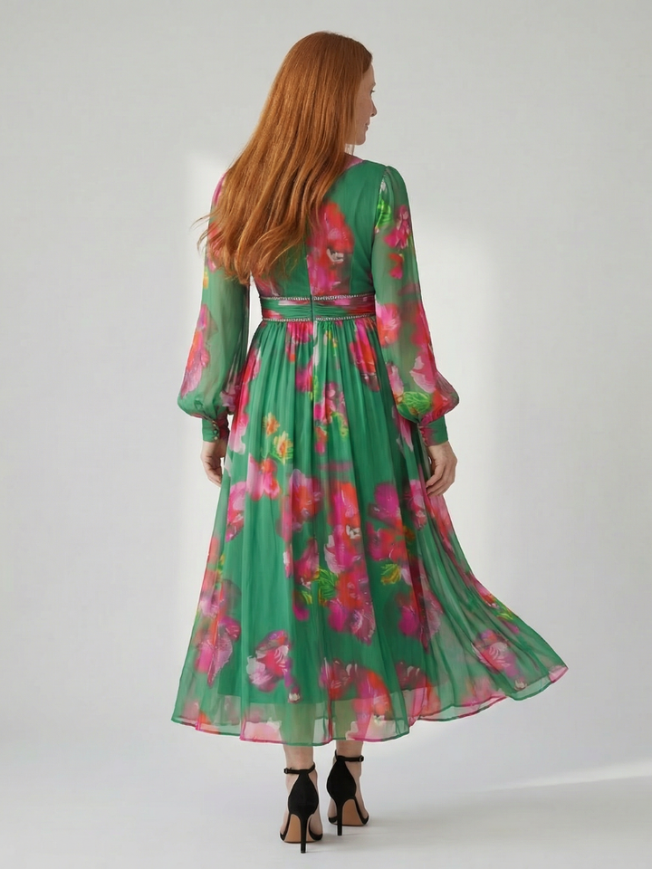 Valen | Soft Floral Midi Dress