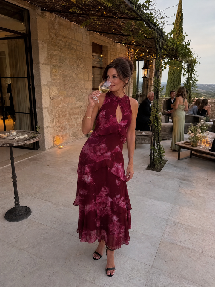 Ciol | Floral Halter Neck Midi Dress