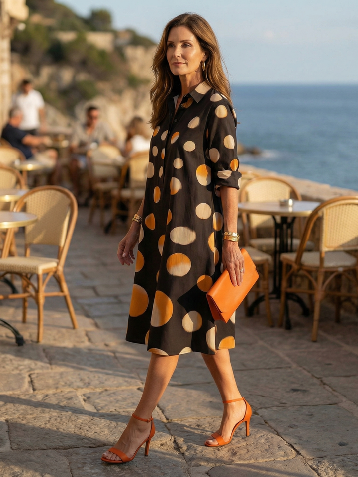 Vespera | Sunset Dot Dress