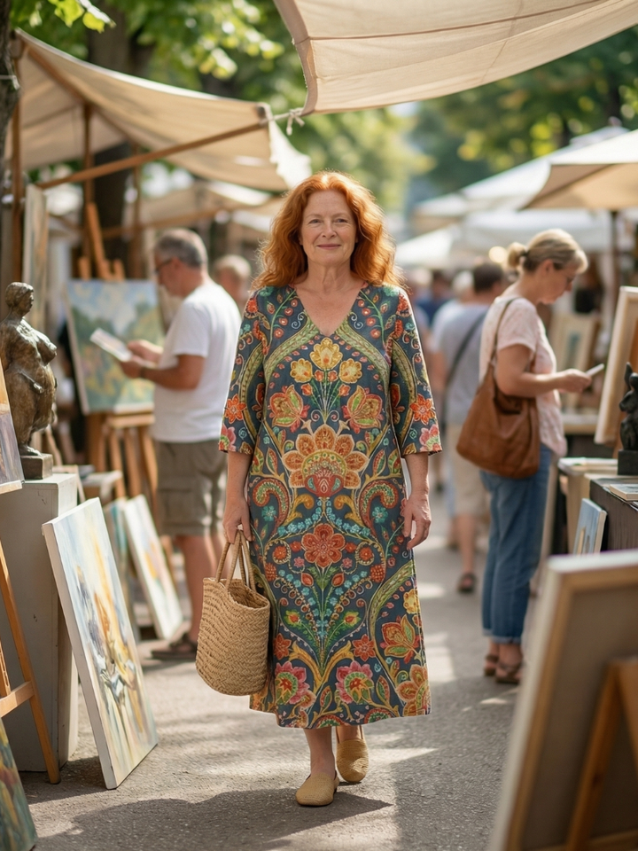 Lara | Easy Shape Garden Midi Dress