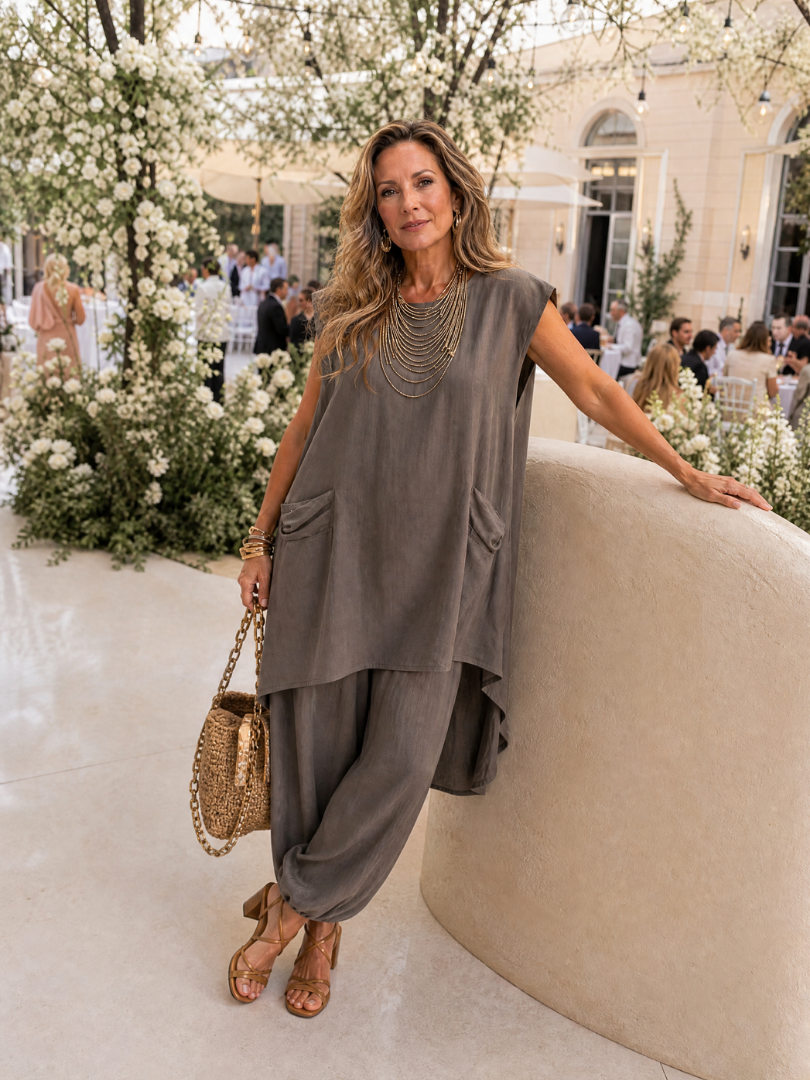 Morgan | Sleeveless Tunic And Pants Set