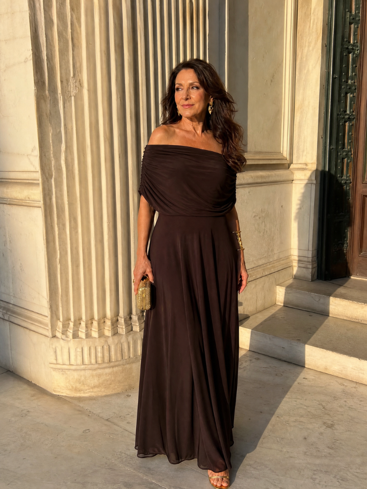 Thaya | Off Shoulder Tie Dye Maxi Dress