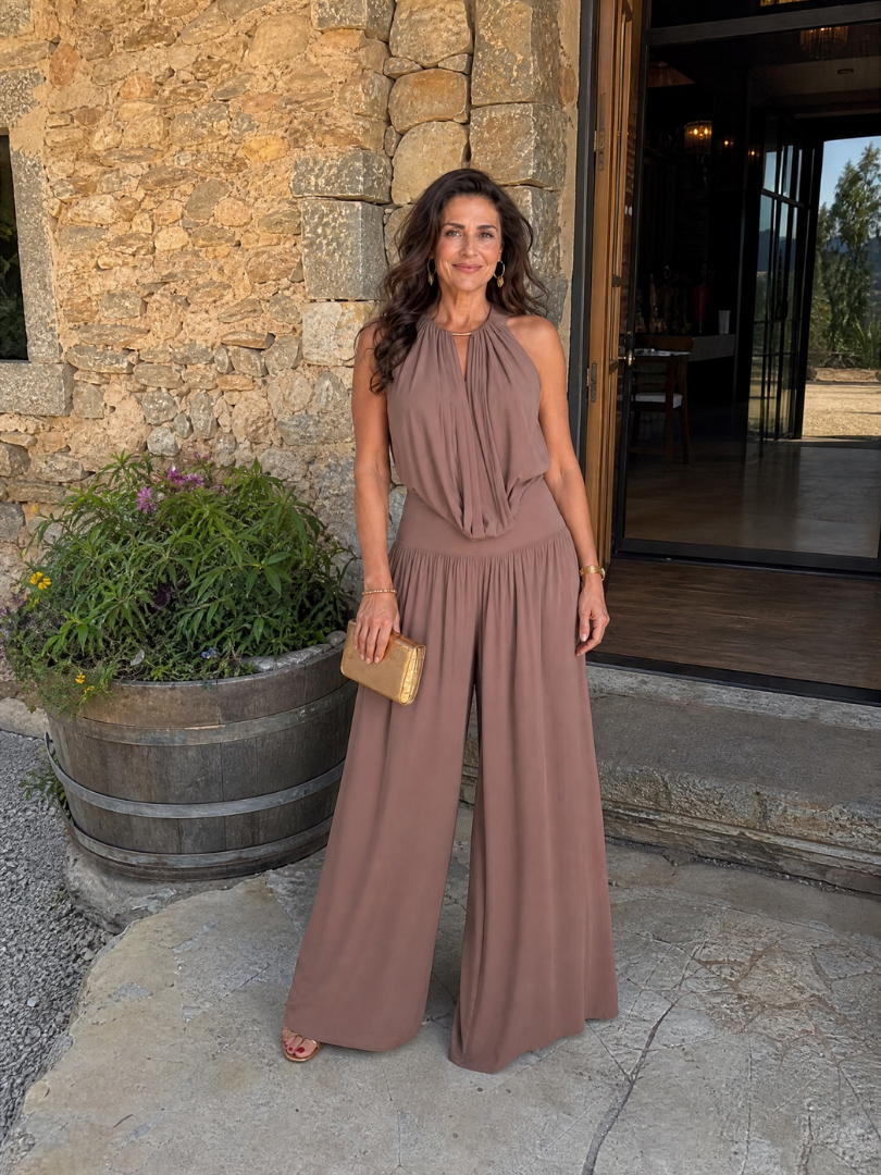 Harvey | Halter Top And Wide Leg Pants Set