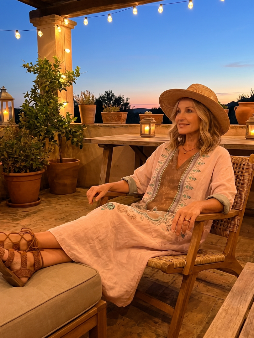 Kenza | Embroidered Panel Relaxed Pocket Midi Dress