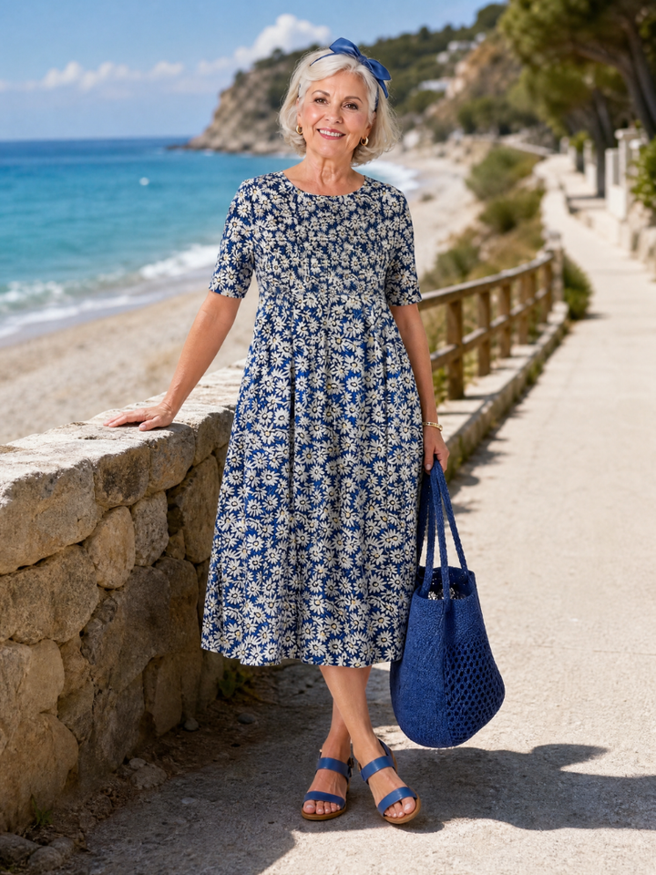 Betty | Floral Pocket Midi Dress