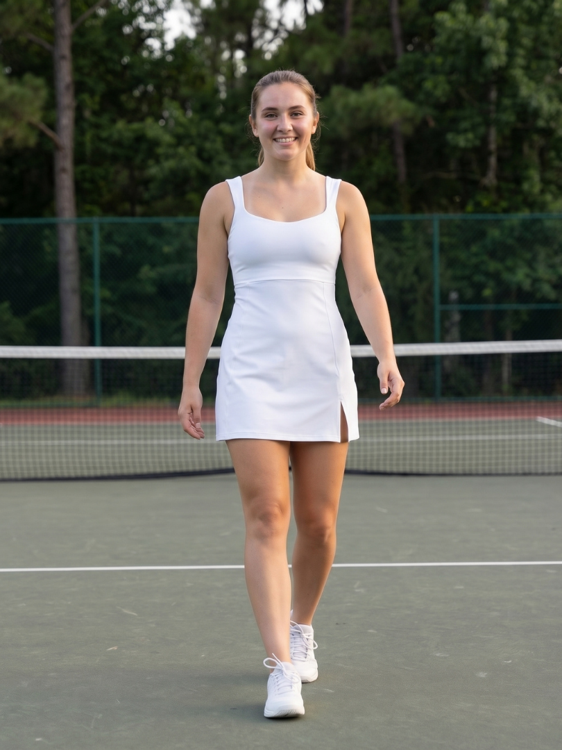 Velune | Square Neck Tennis Dress
