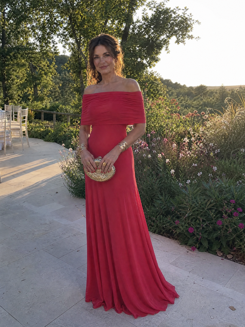 Opema | Smocked Bardot Maxi Dress